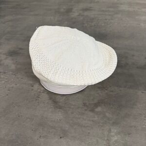 Echos Flat Cap Irish White Mesh Knit Ivy Newsboy Driver Hat Summer Breathable